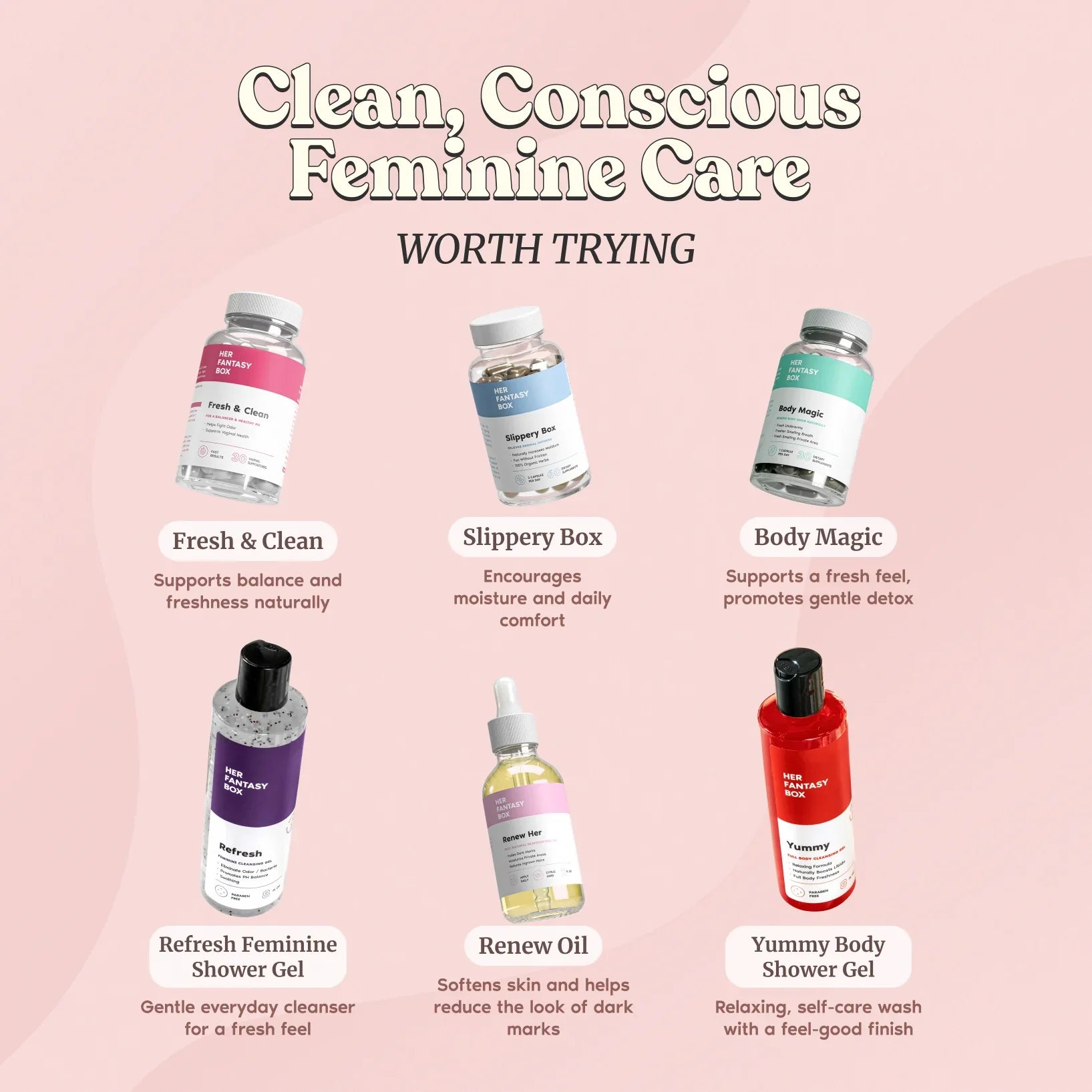 Her Fantasy Box Soft & Clean Body Hygiene Kit
