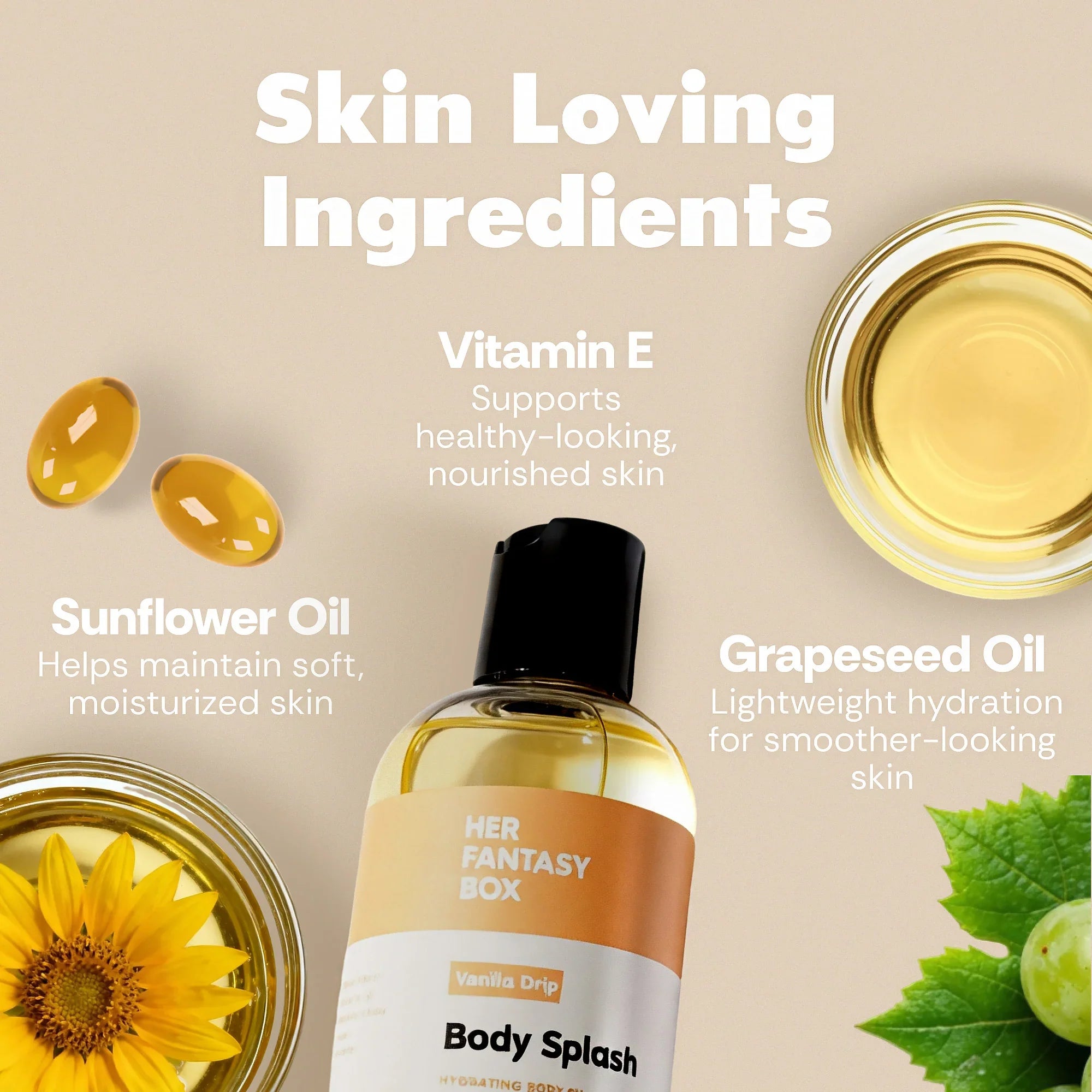 Body Splash - Skin Smoothing Body Oil (Vanilla Drip)